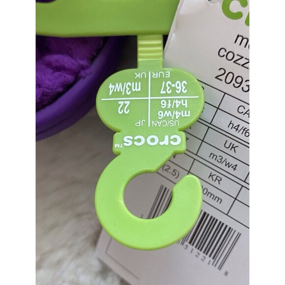 Crocs McDonalds Grimace Cozzzy Sandal Purple Men’s Sz 4 Women’s 6 FurLined Fuzzy - Picture 2 of 12